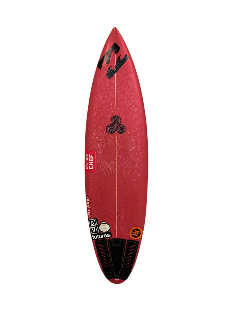 Mikey February Shorty - Round Tail 5'8"1/2 x 18 3/16" X  2 3/16", 3x  Futures Fin Boxes [Good] - ID:1174382